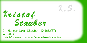 kristof stauber business card